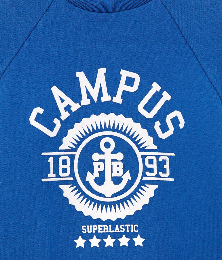 Sweat shirt enfant gar&ccedil;on blu