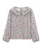 T-shirt maniche lunghe bambina grigio BELUGA/bianco MULTICO