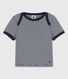 T-shirt bebè a maniche corte millerighe in cotone biologico