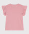 T-shirt a maniche corte in cotone tinta unita bambina rosa CHARME