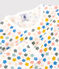 Pigiama a fiori fosforescenti bambina in cotone bianco MARSHMALLOW/bianco MULTICO
