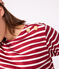 Marinière donna in cotone rosso AMARANTE/ MILK