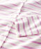 Cardigan in cotone/lino a righe Donna bianco MARSHMALLOW/rosa BOHEME