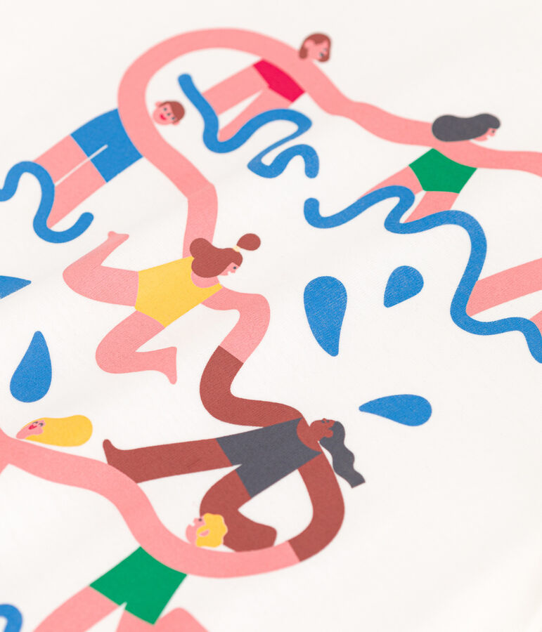 T-shirt L'ICONIQUE Water Family x Petit Bateau bianco