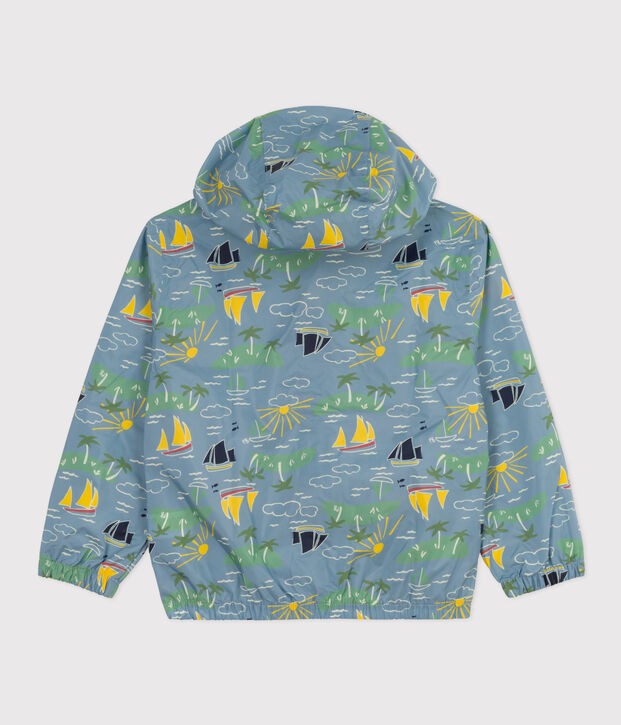 Giacca a vento in tessuto riciclato unisex blu/multicolore