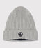 Cuffietta in maglia foderata in pile bambino grigio CHATON CHINE
