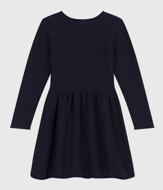 Abitoa maniche lunghe in maglia bambina blu SMOKING