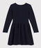 Abitoa maniche lunghe in maglia bambina blu SMOKING