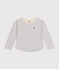 T-shirt a maniche lunghe in tubique bambino bianco AVALANCHE/ SKY CHINE