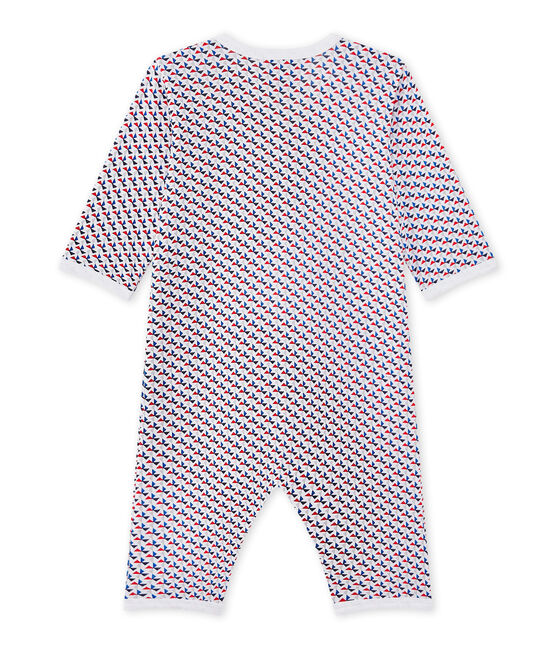 Tutina senza piedi bebè bambino bianco ECUME/bianco MULTICO