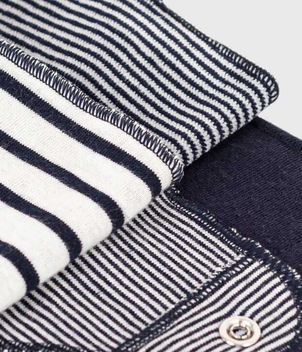 Confezione da 2 bandane-bavaglini beb&egrave; a righe multicolore