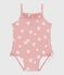 Costume da bagno intero con stampa floreale e volant neonato rosa CHARME/bianco MARSHMALLOW