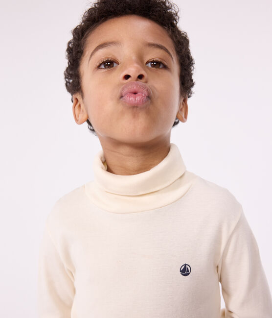 Dolcevita in cotone bambino unisex ecru AVALANCHE