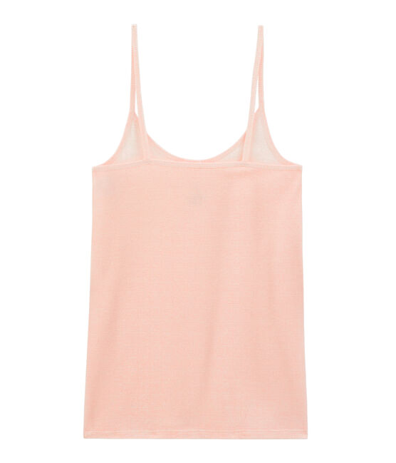 Canottiera con spalline donna bianco MARSHMALLOW/rosa ROSAKO