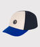 Cappellino con visiera in cotone bebè blu SMOKING/bianco MULTICO