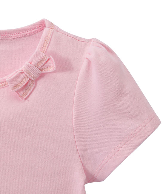 T-shirt bambina con fiocco rosa BABYLONE