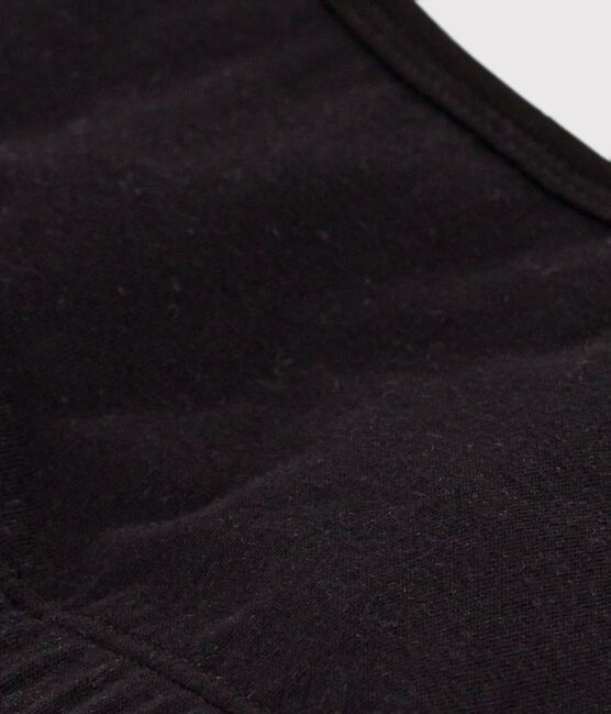 Brassière donna in cotone elastam tinta unita nero BLACK