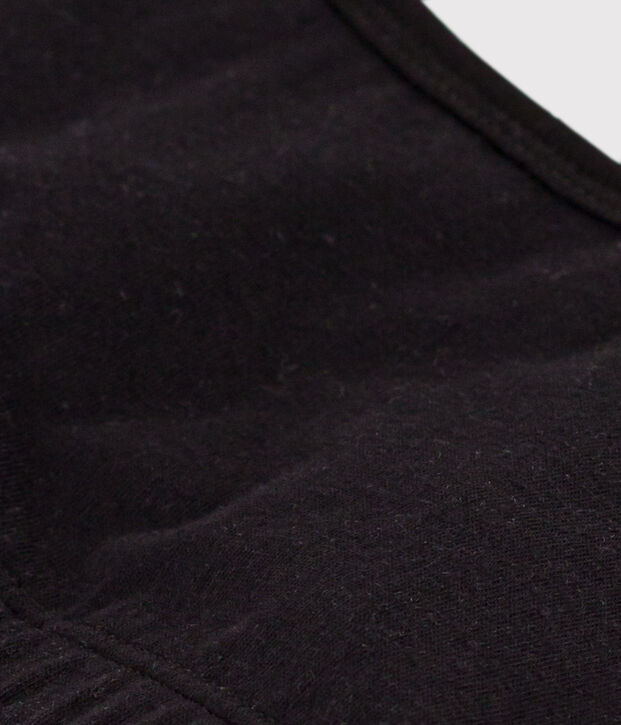 Brassi&egrave;re donna in cotone elastam tinta unita nero