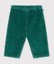 Pantaloni in velluto tinta unita neonato verde