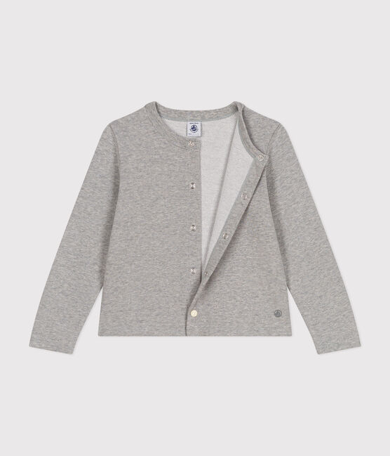 Cardigan in tessuto felpato bambina grigio CHATON CHINE