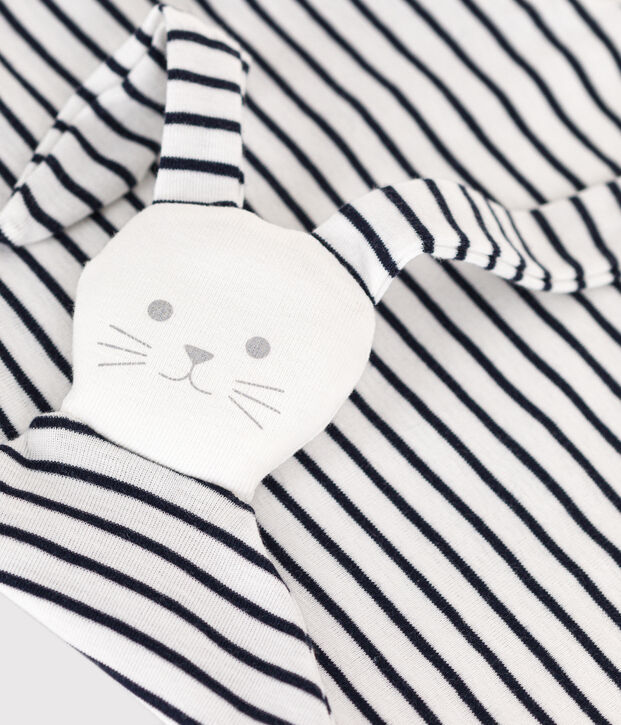 Doudou marini&egrave;re in cotone bianco/blu