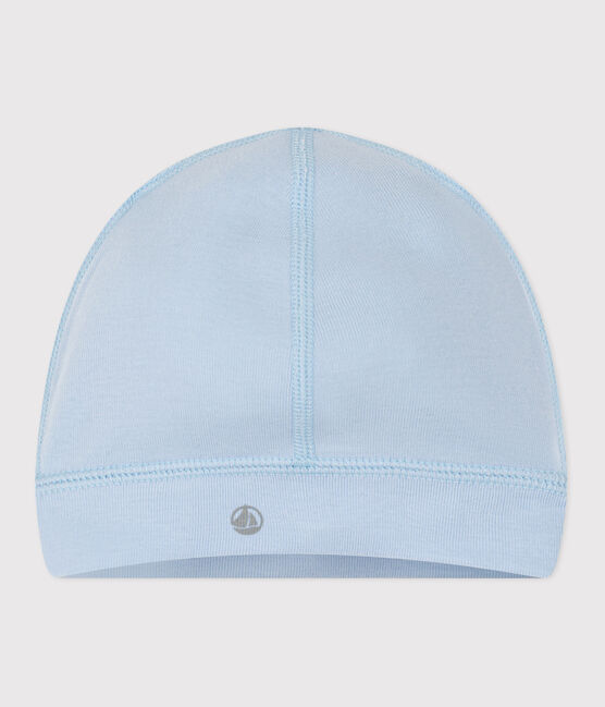 Cuffietta in cotone tinta unita neonato blu TOUDOU