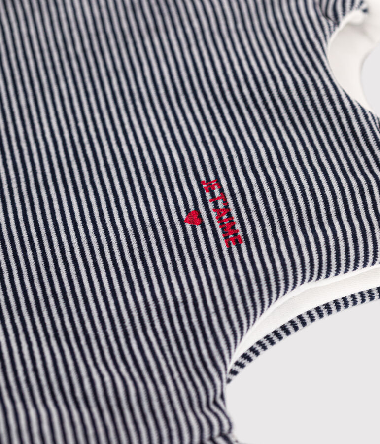 Sacco nanna in velluto neonato TOG 2,5 blu/bianco