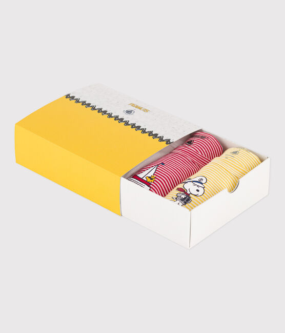 Confezione da 3 canottiere bambino in cotone Petit Bateau X Snoopy variante 1