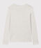 T-shirt L'ICONIQUE girocollo in cotone Donna grigio BELUGA CHINE