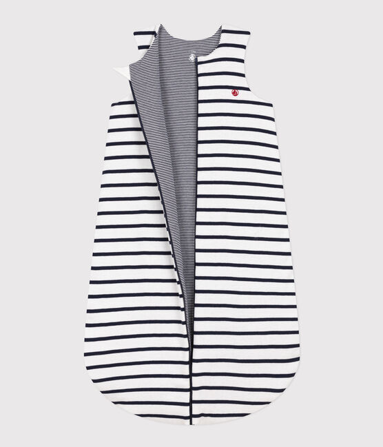 Sacco nanna in cotone a righe TOG 2 bianco MARSHMALLOW/blu SMOKING