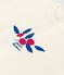 T-shirt a maniche lunghe in cotone con cuore stampato neonata MILK/ MULTICO