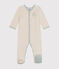 Pigiama bebè in ciniglia beige MONTELIMAR CHINE