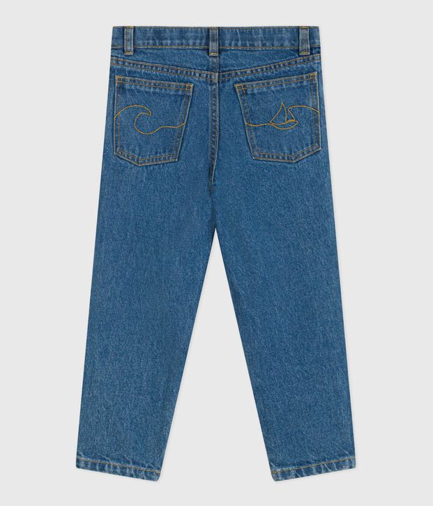 Pantaloni in denim bambina blu