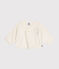 Cardigan in lana e cotone neonato bianco MARSHMALLOW