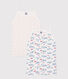 Set di 2 canotte con spalline sottili in cotone con stampa Parigi bambino