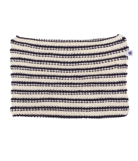 Scaldacollo bambina/bambino bianco MARSHMALLOW/blu SMOKING