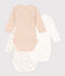 CONFEZIONE DA 3 BODY A MANICHE LUNGHE IN COTONE PER NEONATI variante 2