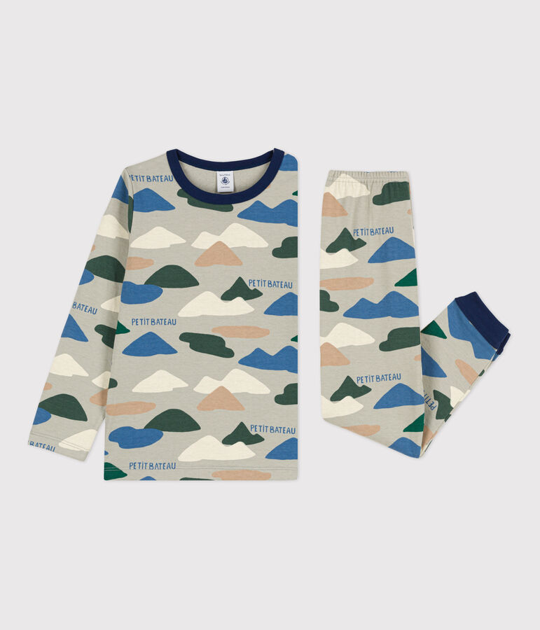 Pigiama bambino in tubique grigio/multicolore