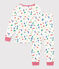 Pigiama bambino fantasia Parigi in cotone bianco MARSHMALLOW/bianco MULTICO