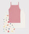Set di 2 canottiere con spalline bambina cotone variante 1