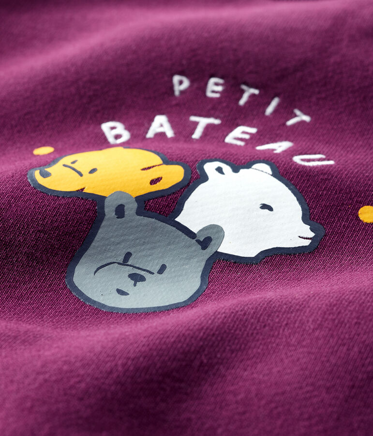 Felpa beb&egrave; maschio fantasia viola CEPAGE