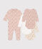 Set con pigiama e 3 body a fiori neonato variante 1