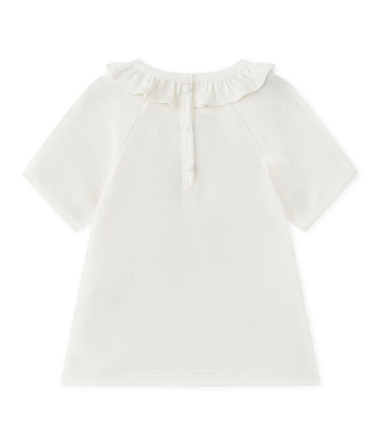 T-shirt bebé bambina maniche corte bianco MARSHMALLOW/blu SMOKING
