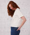 T-shirt LE BOXY in cotone donna bianco MARSHMALLOW