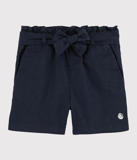 Shorts in serge bambina blu SMOKING