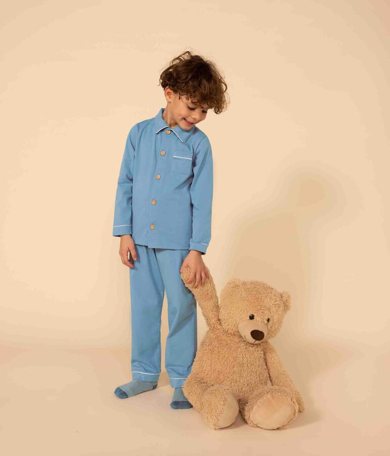 Pigiama bambino in jersey blu
