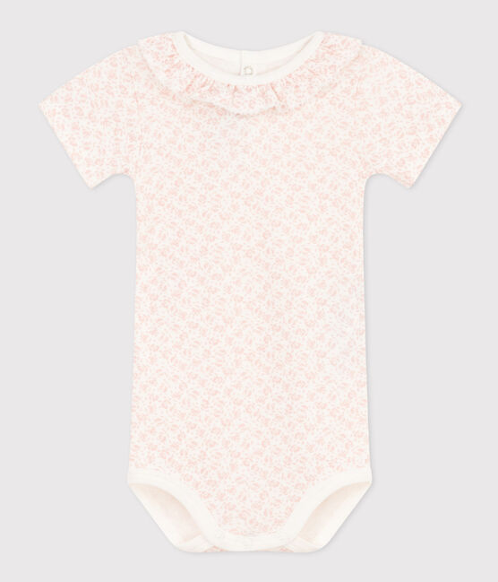 Body in cotone a manica corta e con colletto MARSHMALLOW/ PANTY