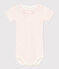 Body in cotone a manica corta e con colletto MARSHMALLOW/ PANTY