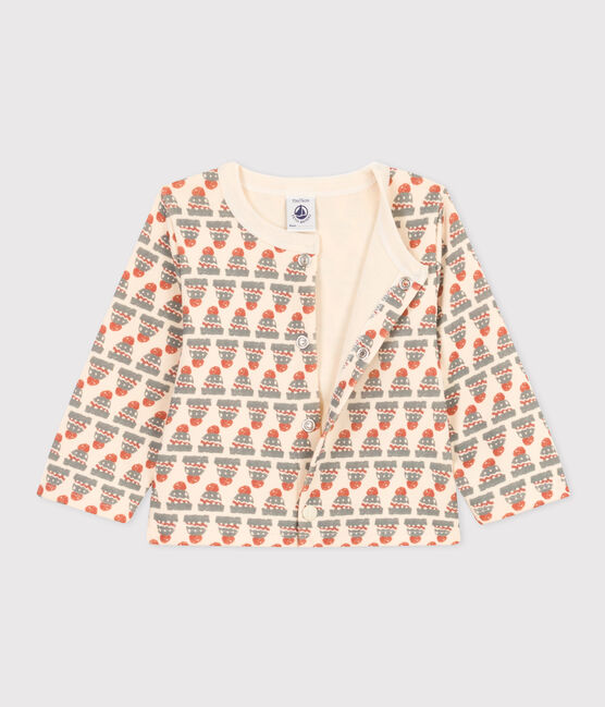 Cardigan in jersey spesso con stampa per bebè bianco AVALANCHE/ MULTICO