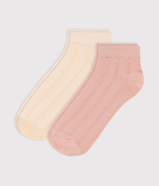 Set di 2 paia di calzini bambino in jersey di cotone tinta unita variante 2